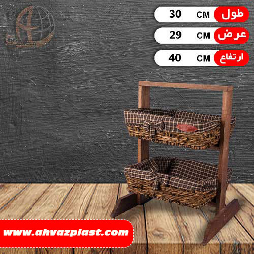 جاپیازی دوطبقه چوبی مربع اچ 97 انیک